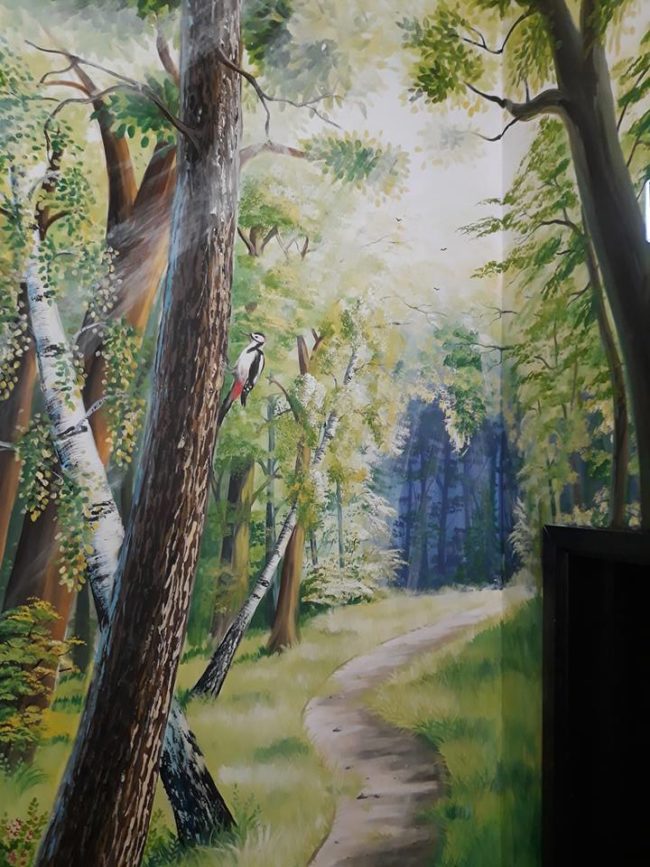 krajobraz drzew mural Mural na ścianie