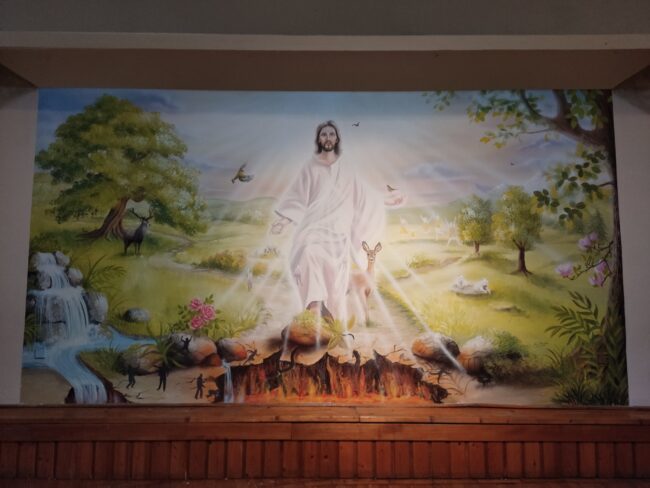 mural z Jezusem