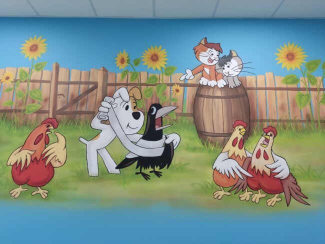 Mural bajka z Reksiem